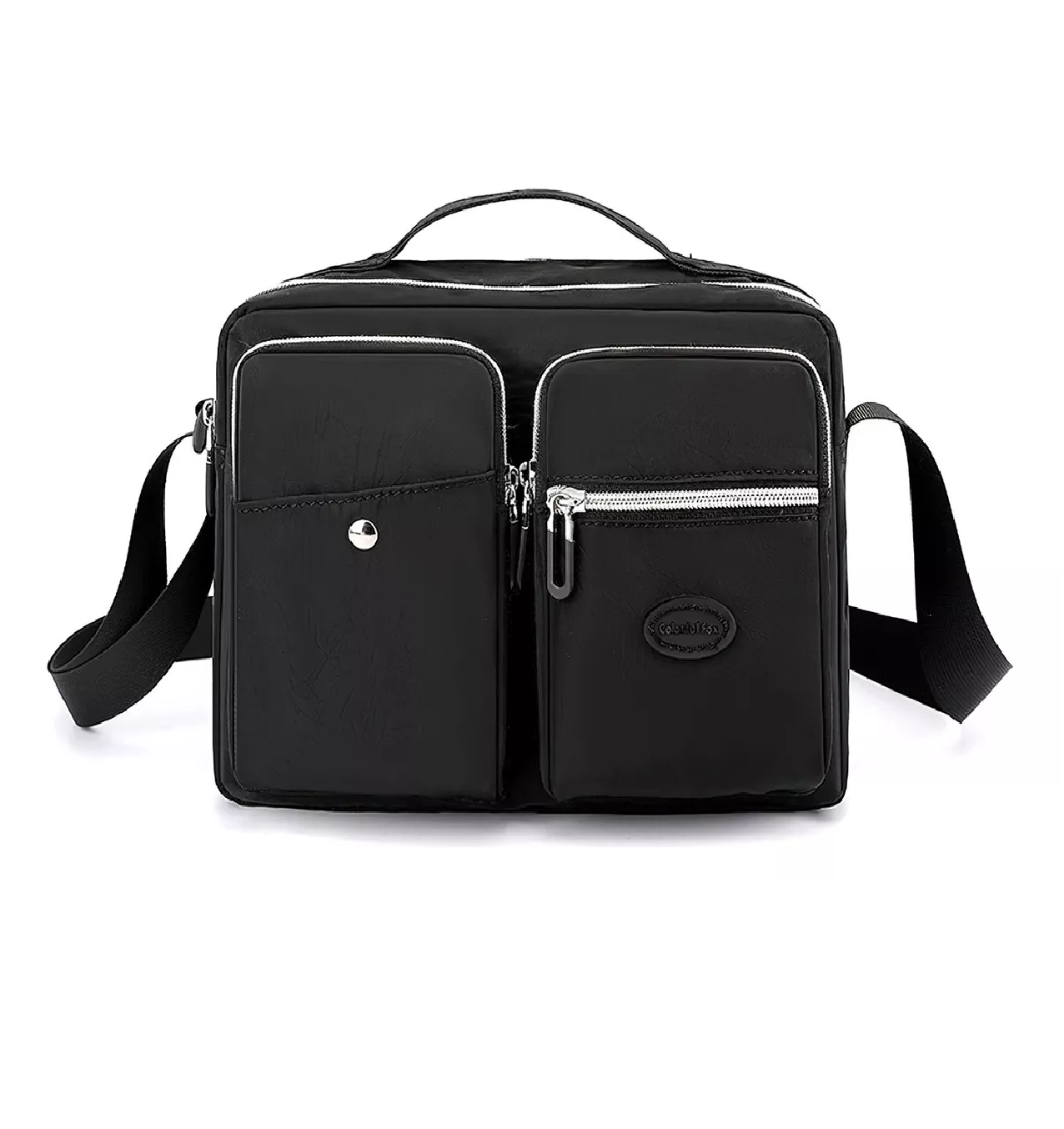 Foto 2 pulgar | Bolso Bandolera/Crossbody Belug color Negro con 7 Bolsillos