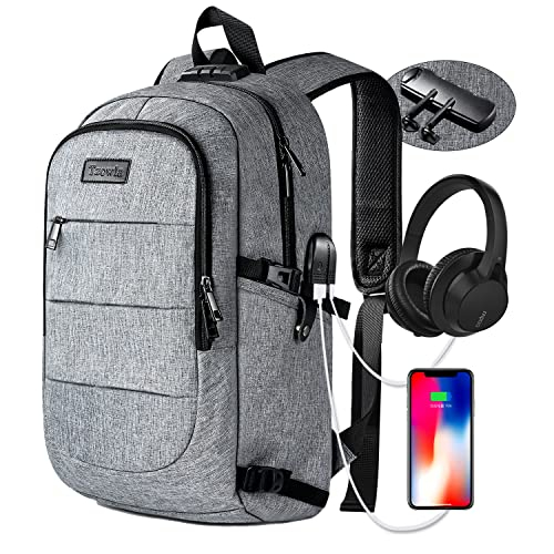 Foto 2 pulgar | Venta Internacional- Mochila Laptop Unisex Resistente Agua y Antirrobo Carga USB Candado 15.6'' Gris