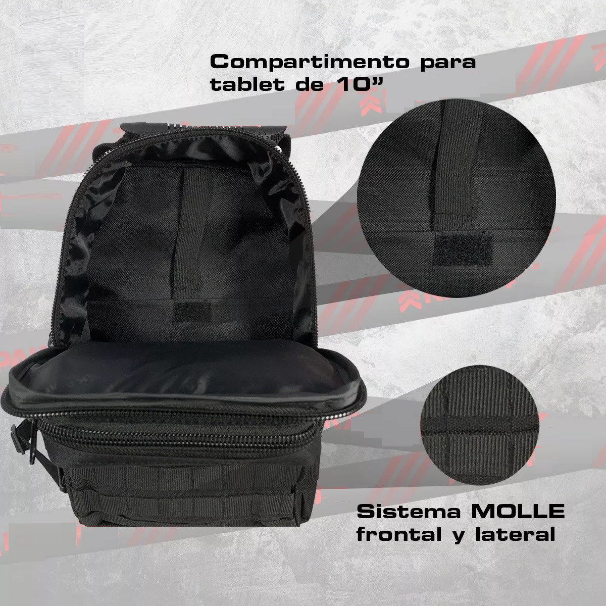 Foto 3 pulgar | Mochila Pechera Superamplia con Funda Eo Safe Imports ESI-8392 color Negro