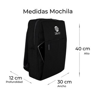 Foto 5 | Mochila Escolar Unisex Dolce MOCLT5 color Negro con Puerto USB