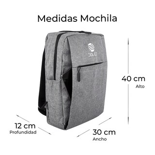Foto 5 | Mochila Escolar Unisex Dolce MOCLT5 color Gris con Puerto USB