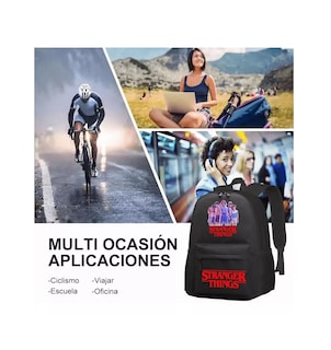 Foto 4 | Mochila Escolar Set 3 Pzs Stranger Things 4 BELUG Negro