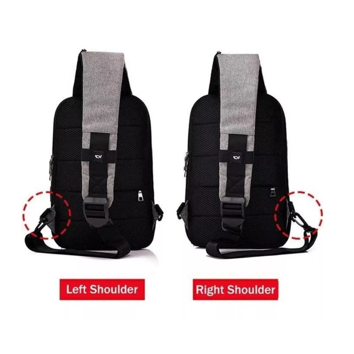 Foto 4 pulgar | Mochila Cruzada Antirrobo Pechera Mariconera Con Usb Eo Safe Imports Esi-9214 Negro