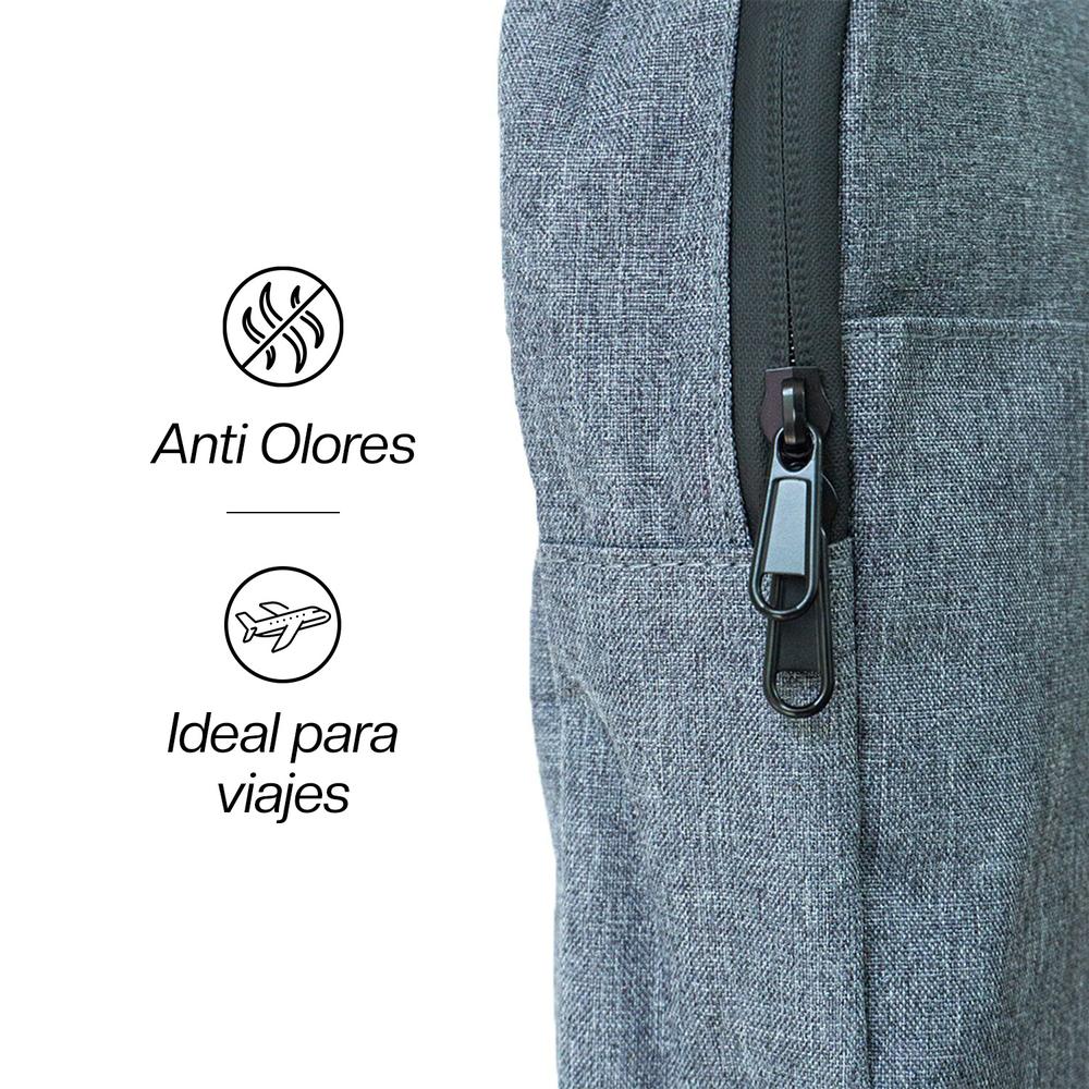 Foto 5 pulgar | Bolsa De Hombro Anti Olores Cerradura Con Combinación Gris