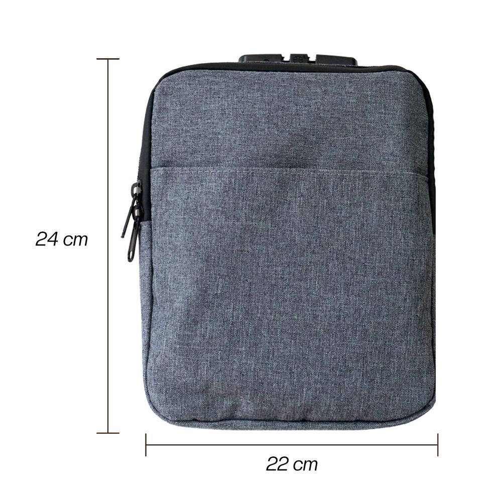 Foto 7 | Bolsa De Hombro Anti Olores Cerradura Con Combinación Gris