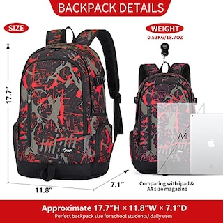 Foto 4 | Venta Internacional- Mochila Rickyh Ligera con Compartimiento Portátil para Escuela