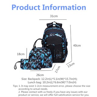 Foto 4 | Venta Internacional-Mochila Escolar Bansusu con Lonchera y Lapicera 3 Piezas