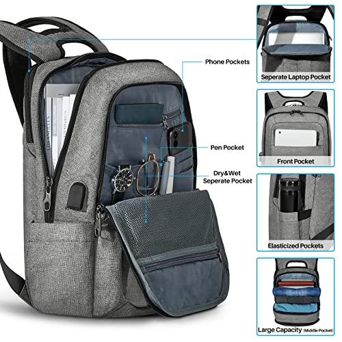 Foto 4 pulgar | Venta Internacional- Mochila para Laptop Kopack Antirrobo 15.6'' Carga Usb Resistente Al Agua