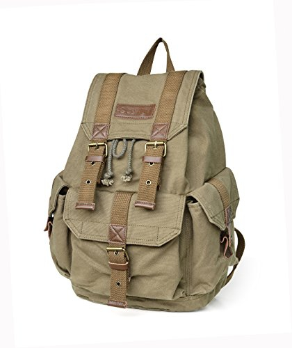 Foto 5 pulgar | Venta Internacional- Mochila Rucksack Gootium 21101amg-s Lona Alta Densidad Verde Militar Talla Pequeña