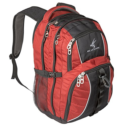 Foto 2 pulgar | Venta Internacional- Mochila Urban Commuter Exos Roja con Ribete Negro