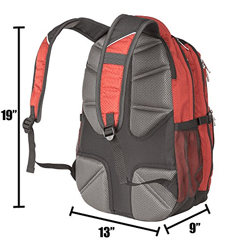 Foto 6 pulgar | Venta Internacional- Mochila Urban Commuter Exos Roja con Ribete Negro