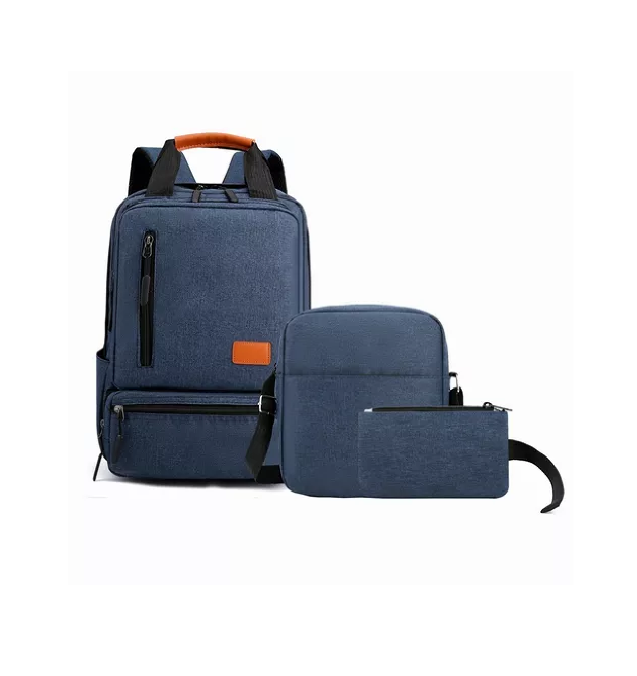 Mochila + Bolsa de Mensajero + Estuche para Lápices Lab.G Azul Marino
