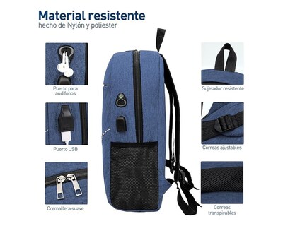 Foto 2 | Mochila Antirrobo para Laptop Bluelander 3 Piezas