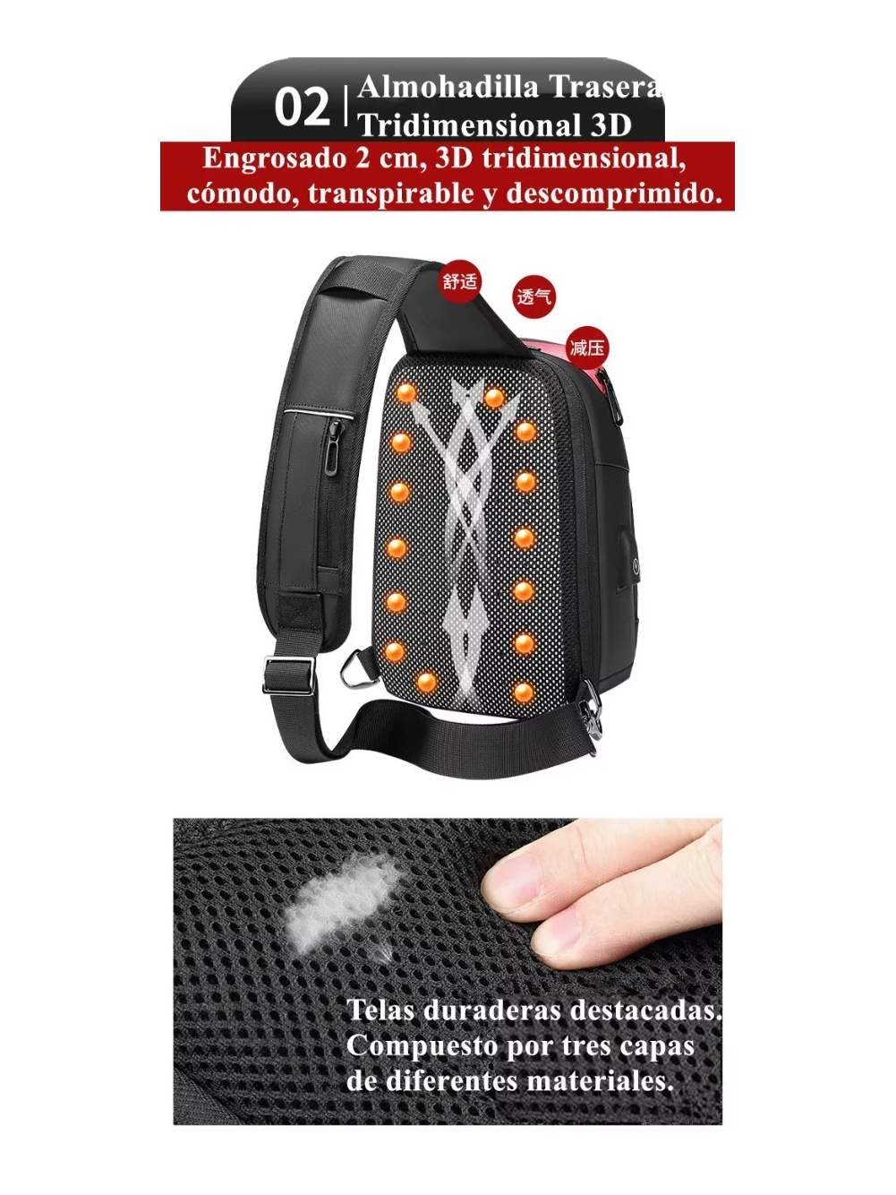 Foto 4 pulgar | Mochila Belug color Negro para Hombre