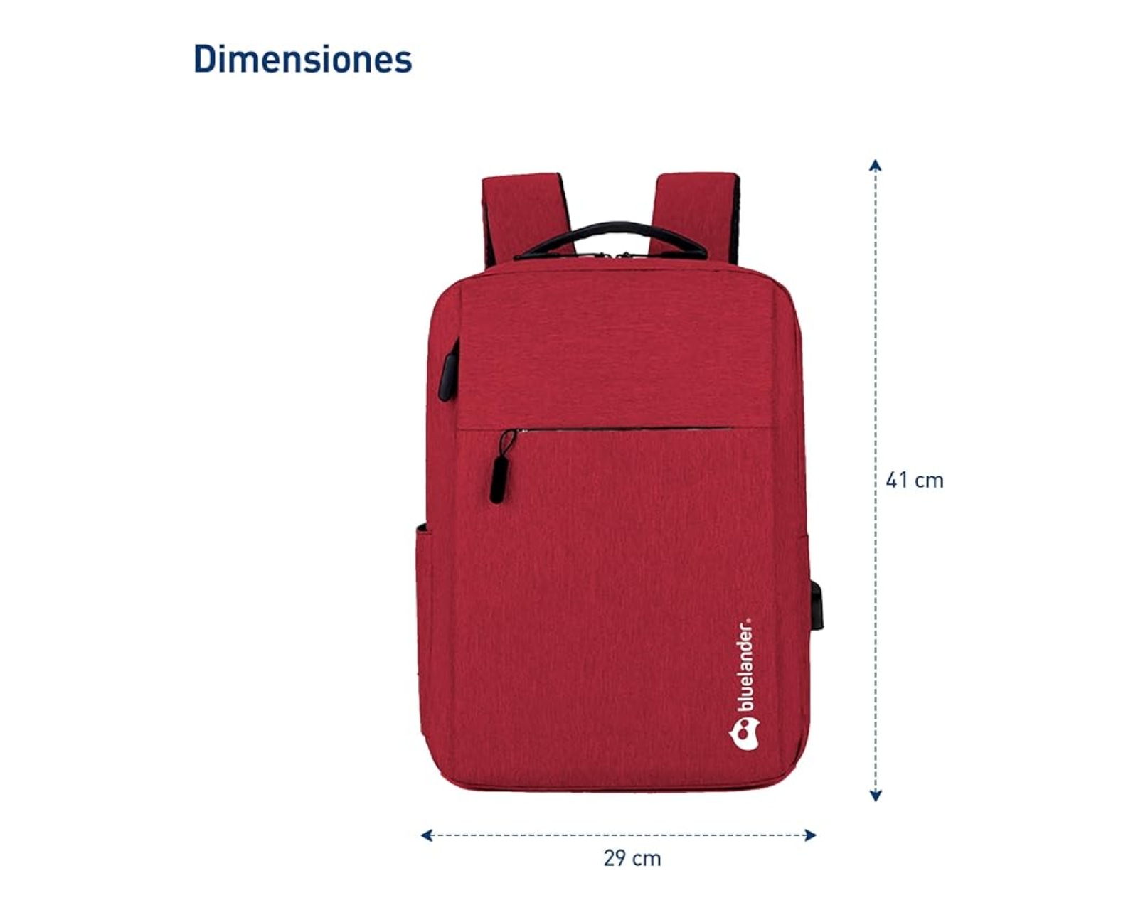 Foto 6 pulgar | Mochila Bluelander Impermeable color Rojo