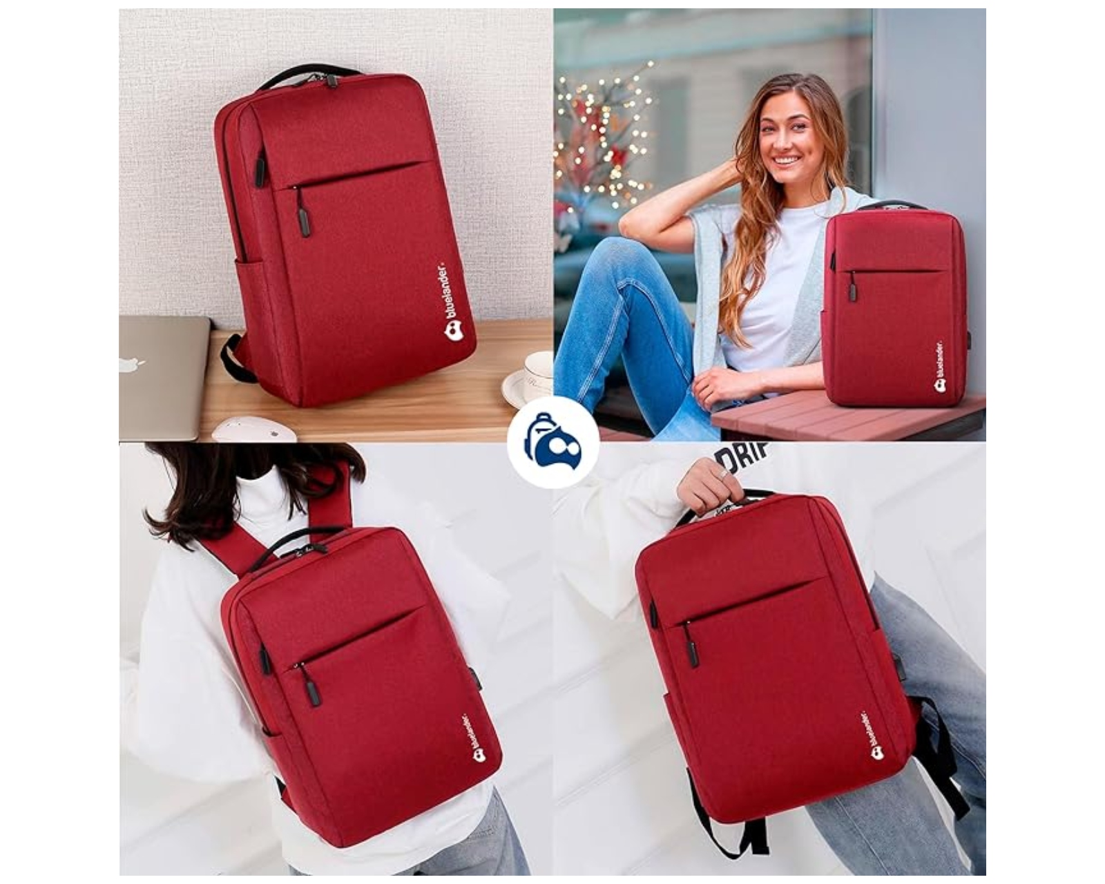 Foto 6 | Mochila Bluelander Impermeable color Rojo