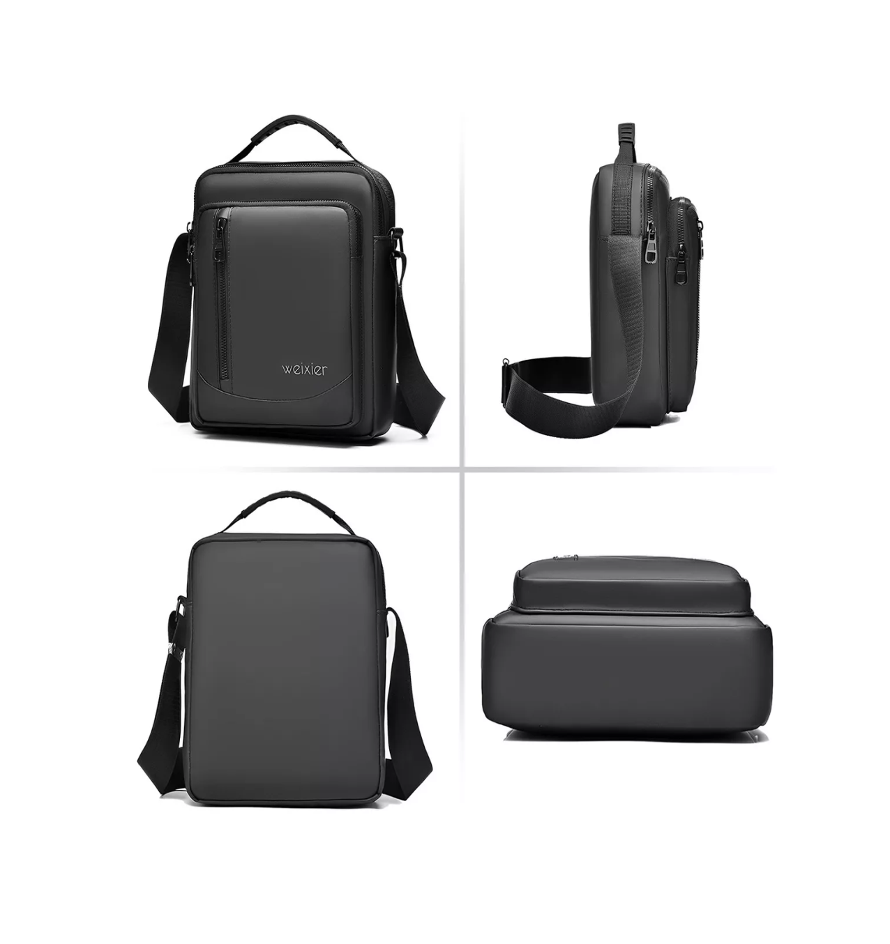 Foto 4 pulgar | Bolso Bandolera Negro para Hombre