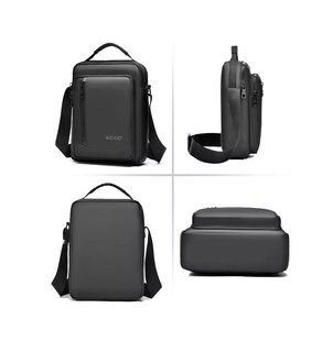 Foto 3 | Bolso Bandolera Negro para Hombre