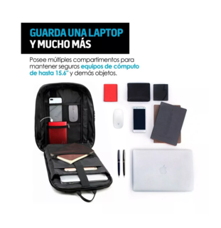 Foto 4 | Mochila Redlemon para Laptop color Negro