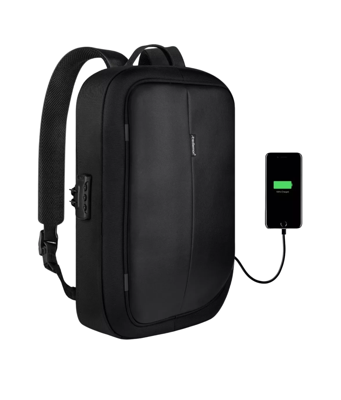 Mochila Antirrobo para Laptop con Cargador Negro