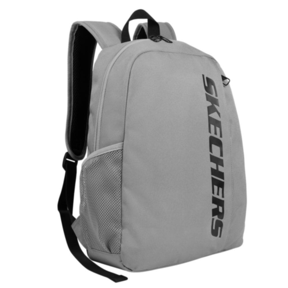 Mochila Unisex Skechers Deportivo Comodo Textil Casual Gris