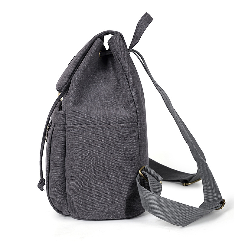 Foto 4 pulgar | Venta Internacional - Mochila de Tela Retro J-one Gris