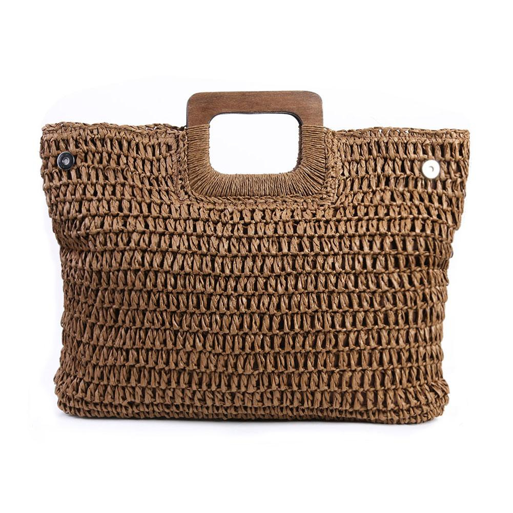 Venta Internacional-bolsa De Playa De Paja Estilo Bohemio De Gran Capacidad Para