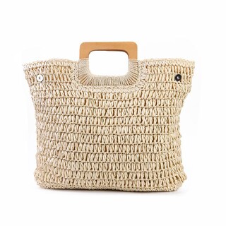 Foto 2 | Venta Internacional-bolsa De Playa De Paja Estilo Bohemio De Gran Capacidad Para