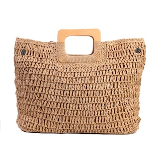 Foto 3 | Venta Internacional-bolsa De Playa De Paja Estilo Bohemio De Gran Capacidad Para