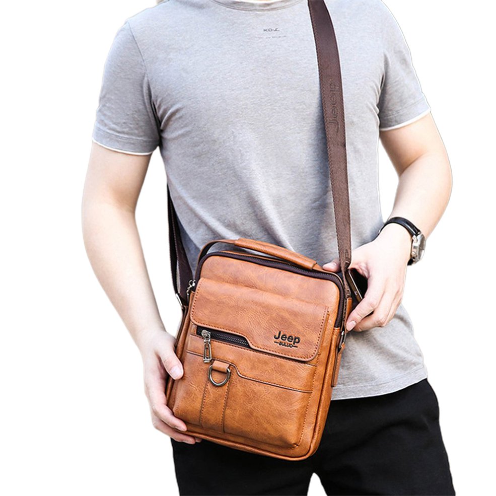 Foto 2 pulgar | Venta Internacional-bolso De Hombro Messenger Para Hombre, Casual, Retro, De Cue
