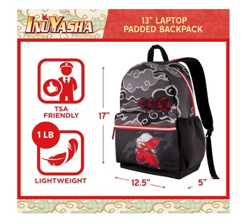 Foto 2 | Mochila Escolar Inuyasha Negra