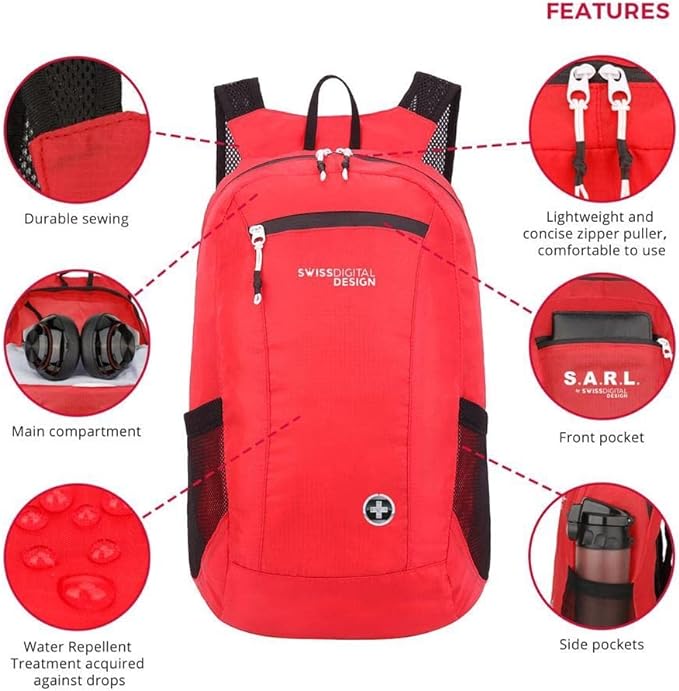 Foto 4 pulgar | Funda De Transporte De Diseño (mochila) - Rojo - Resistente Al Agua - Correa De Hombro