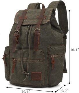 Foto 3 | Mochila Clásica De Lona para La Escuela Azul Marino
