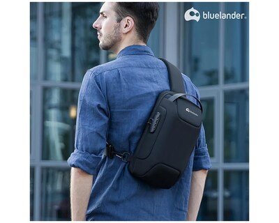 Foto 7 | Mochila Antirrobo Cruzada Bluelander con Puerto USB y Diseño Impermeable