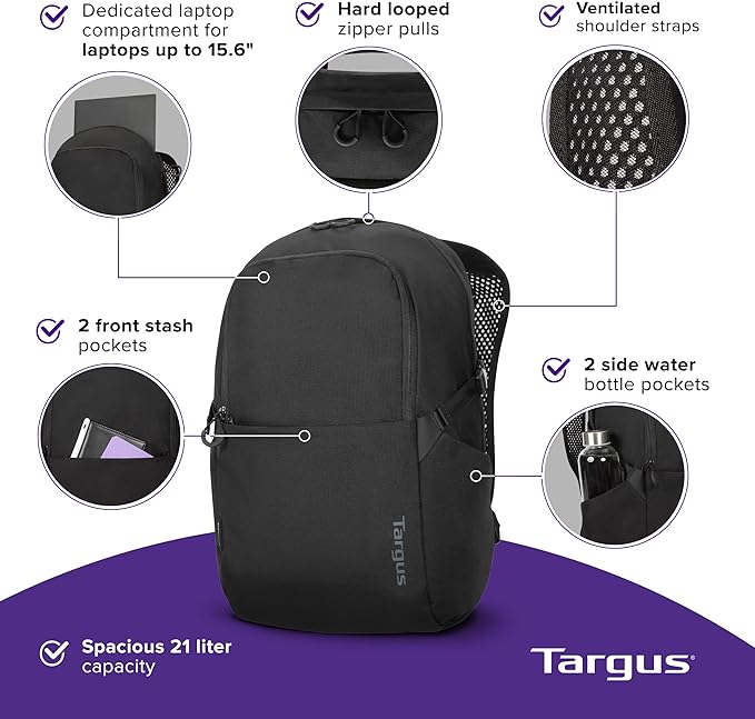 Foto 4 pulgar | Mochila Targus Groove Negra para Portátil de 16''