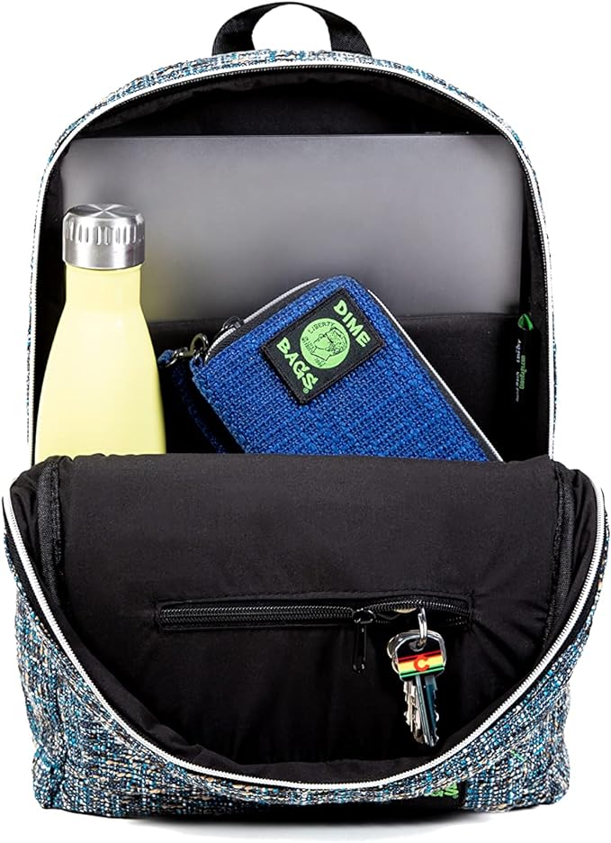 Foto 4 pulgar | Dime Bags Study Buddy | Mochila De Cáñamo | Compartimento Acolchado Para Portátil De 15 Pulgadas, Glass, Comput