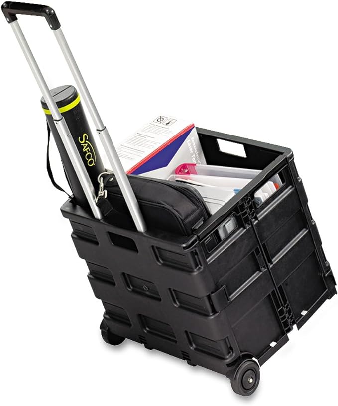 Foto 2 pulgar | Safco 4054bl Stow And Go - Carrito Rodante (16-1/2 X 14-1/2 X 39), Color Negro