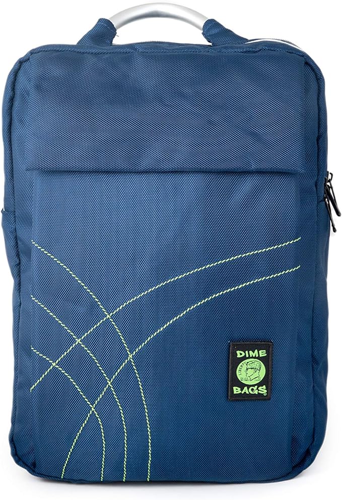 Mochila de Cáñamo Dime Bags Azul Marino con Compartimento para Portátil