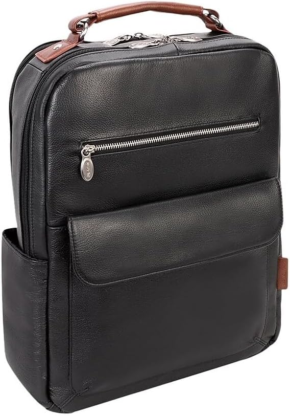 Foto 1 | Mochila para Portátil McKlein U Series Logan de Cuero Negro