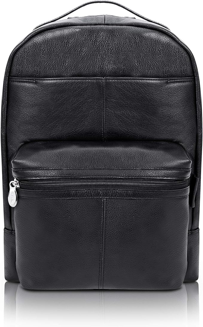 Mochila para Laptop Mcklein de Cuero Negra