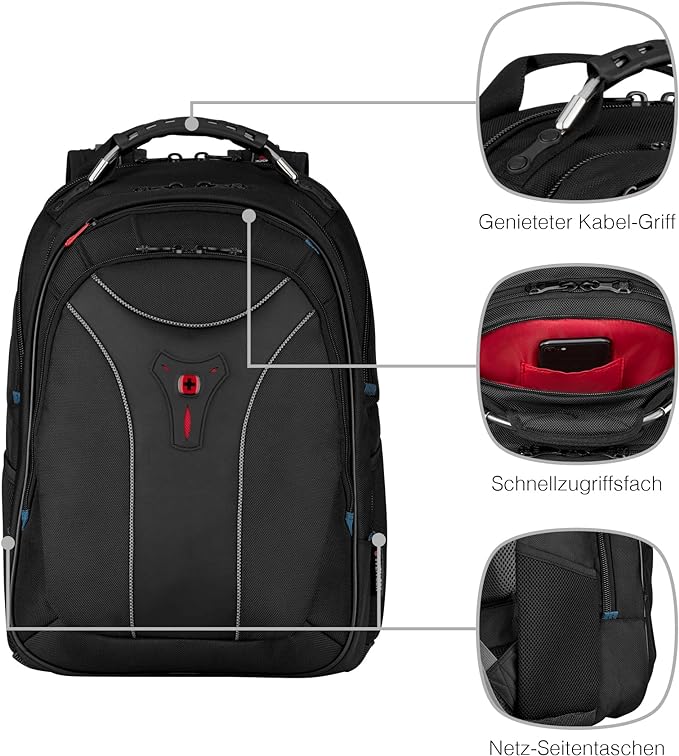 Foto 3 pulgar | Mochila para Laptop Swissgear Carbon Ii Negra