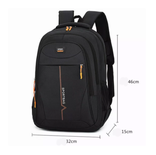 Foto 4 | Mochila Sport Negra Líneas Amarillas