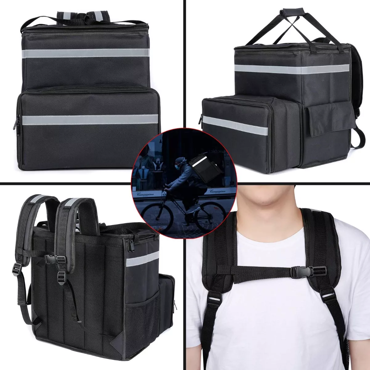 Foto 4 pulgar | Mochila Térmica Multifuncional Delivery Backpack Repartidor  Eo Safe Imports Esi-11736 Negro