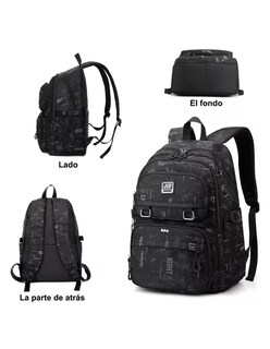 Foto 3 | Mochila Hombre Extra Grande 35l, Black Snowflake