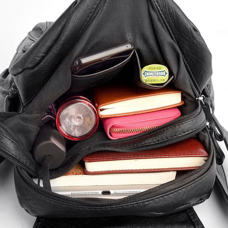 Foto 2 | Venta Internacional - Mochila Sanlin Beans De Piel Sintética De Alta Calidad Para Mujer