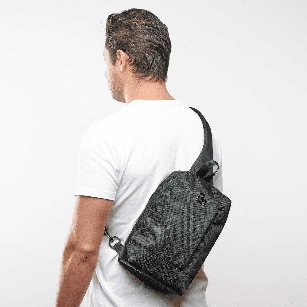 Foto 8 pulgar | Mochila Hombre Cruzada Antirrobo Tipo Crossbody Luckman, Modelo Enzo Negro