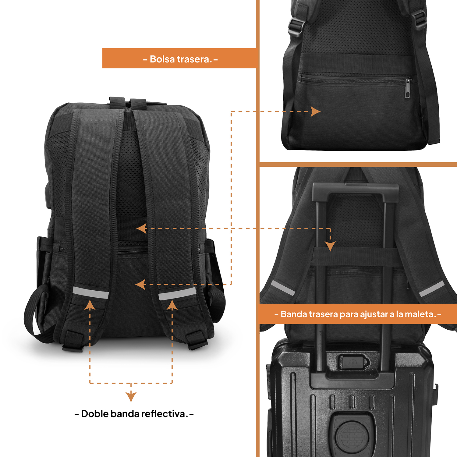 Foto 6 | Mochila Escolar Andromeda Inc Negra