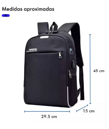 Foto 4 pulgar | Mochila Wünd Negra Antirrobo Impermeable