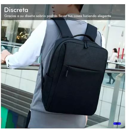 Foto 3 pulgar | Mochila Escolar Casual Para Laptop Gran Capacidad Color Negro