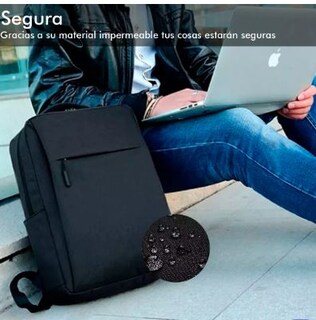 Foto 3 | Mochila Escolar Casual Para Laptop Gran Capacidad Color Negro